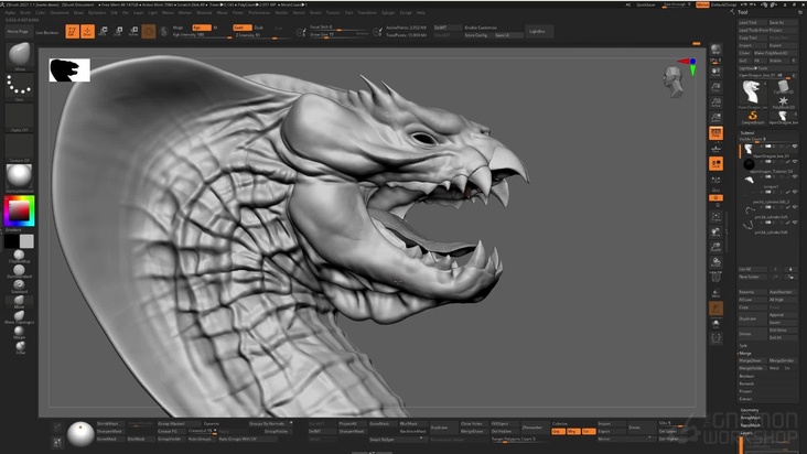 Sculpting in ZBrush & Painting Displacements in Mari — Part 1