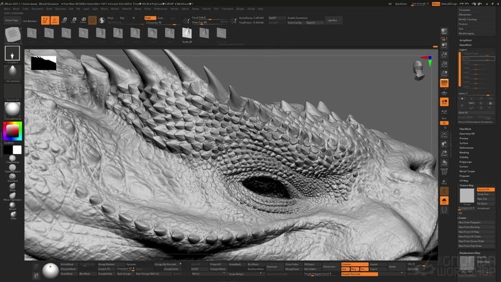 Sculpting Fine Details With The Dragon VDM Brush