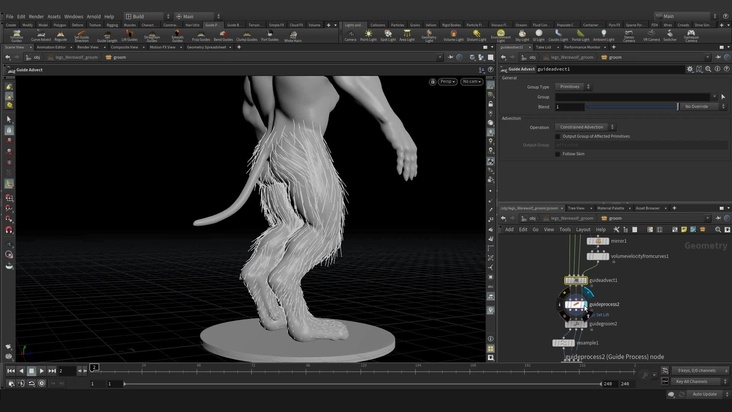 Guide & Clump Creation: Legs, Ears & Tail
