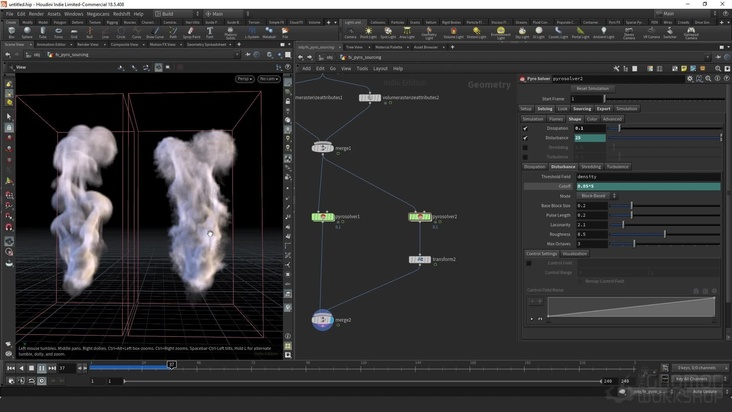 Pyro Smoke Sourcing & Solver Settings Explained — Part 1