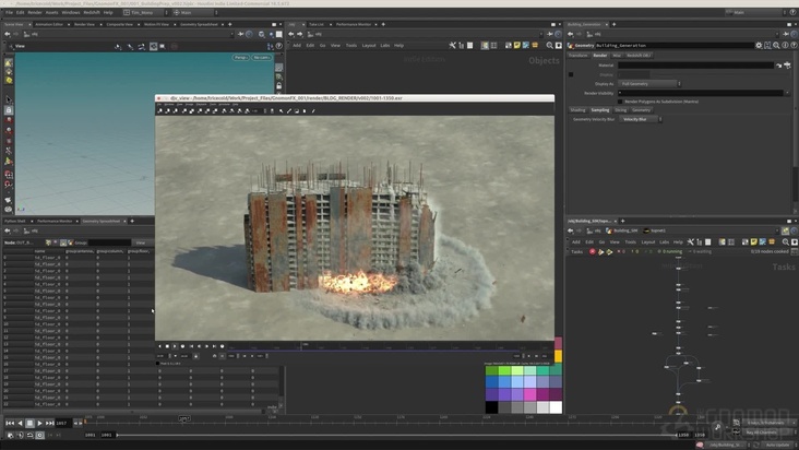 Introduction to Controlled Building Demolition FX in Houdini