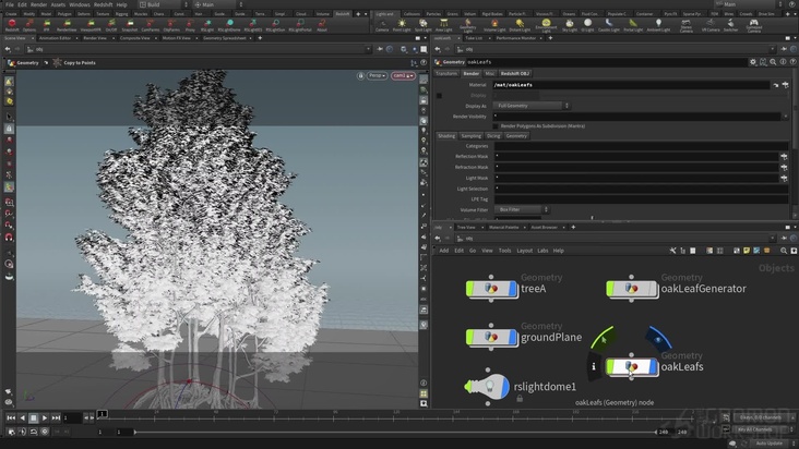 Creating the Shader for a Leaf in Houdini