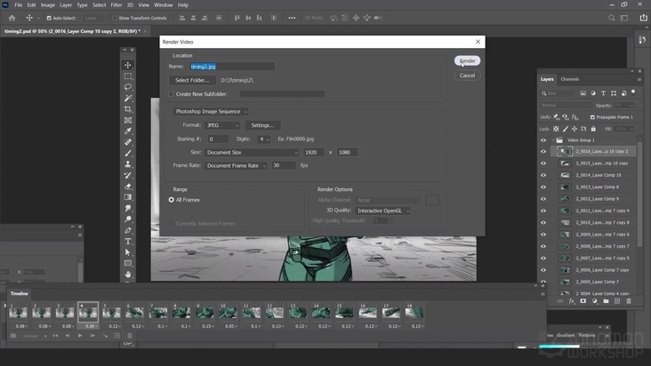 Timing Your Animation With the Photoshop Timeline