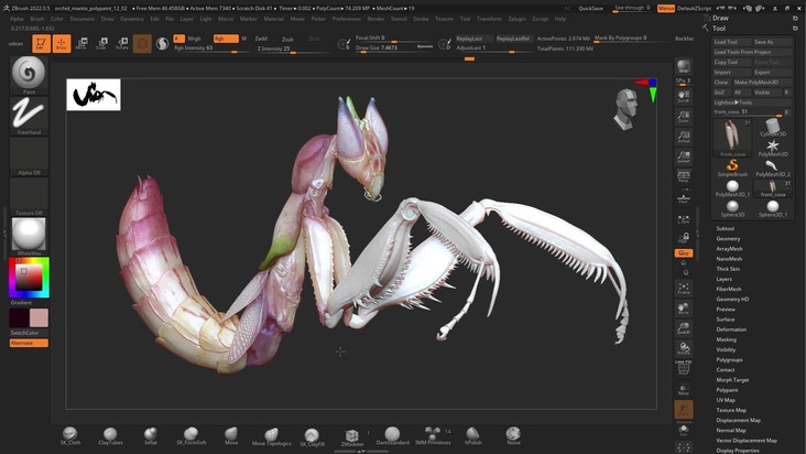 PolyPainting in ZBrush