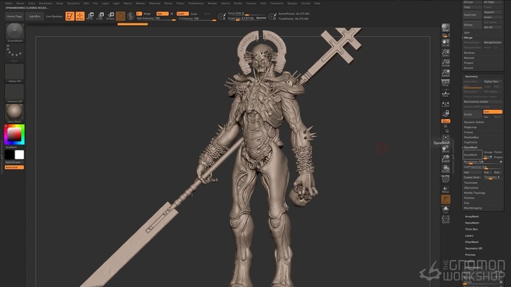 Posing the ZBrush Sculpt