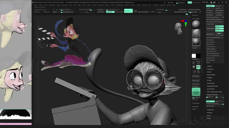 Posing the Character With ZBrush