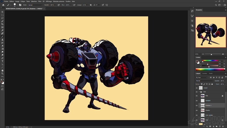 Rendering in Photoshop: Flats & Shadows