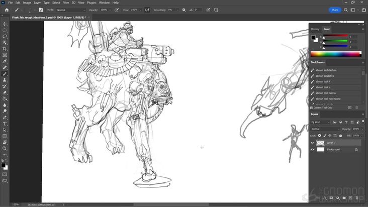 Initial Rough Ideations in Photoshop — Part 1