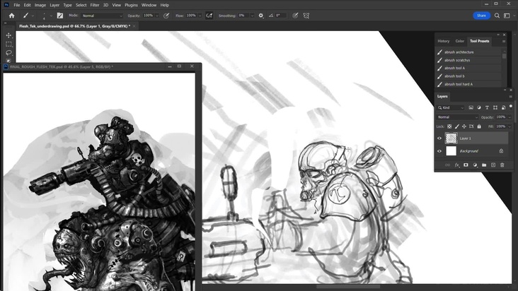 Final Design: Final Drawing in Photoshop