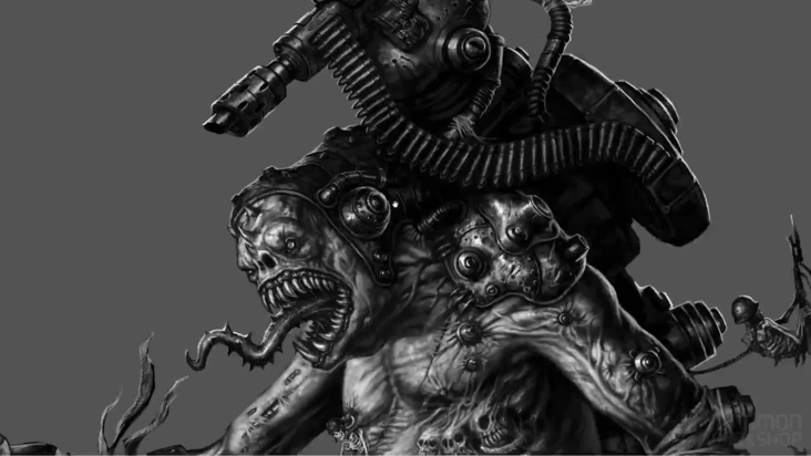 Final Design: Black/White Tonal Render in Photoshop