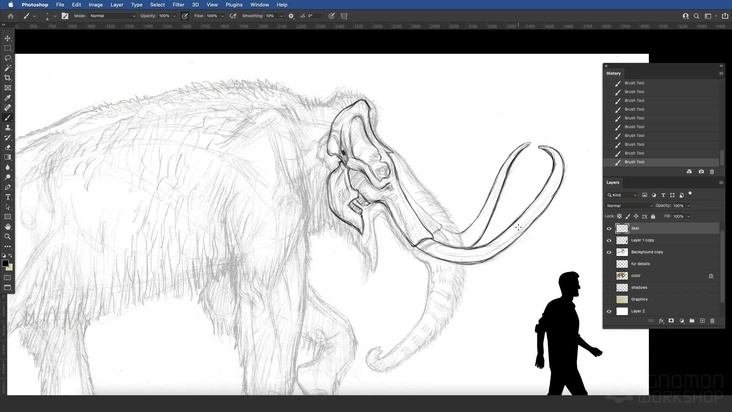 Prehistoric Species: Mammoth — Drawing The Skeleton