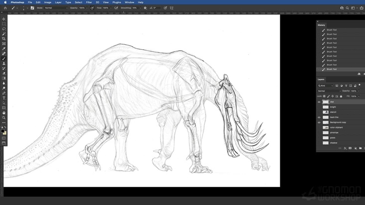 Imaginary Concept: The Oliphant — Drawing The Skeleton Part 1