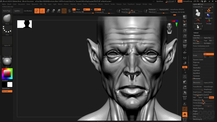 Modeling & Preparing the UVs Using ZBrush & Maya — Part 2