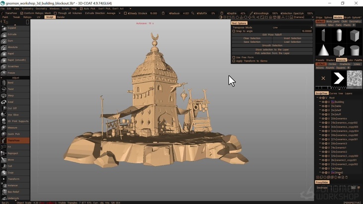 Blocking Out the Building in 3D