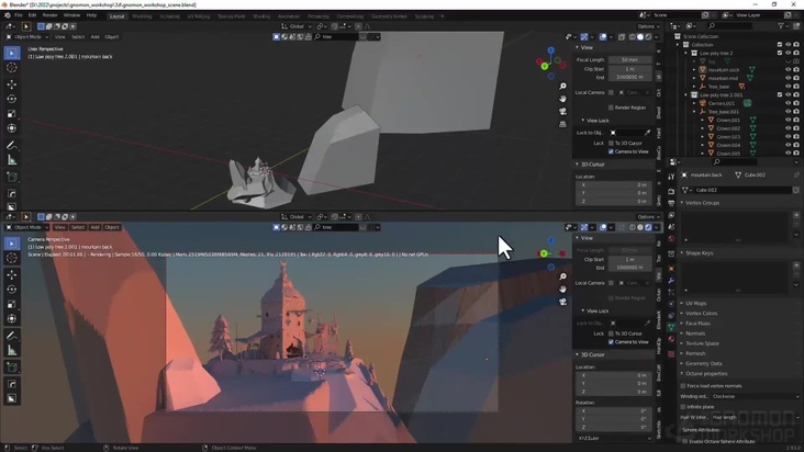 Setting Up the Scene in Octane Blender