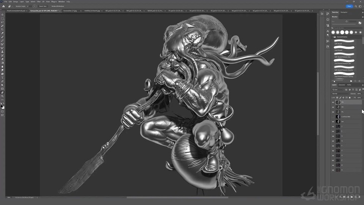 Creating Light Passes in ZBrush Ready for Photoshop