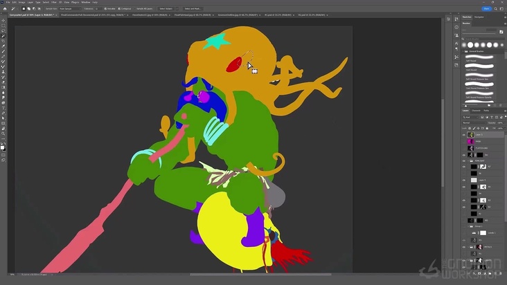 Compositing in Photoshop to Create a Base Image
