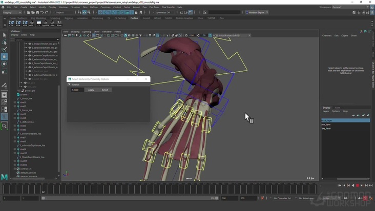 Arm Setup 1: Muscle Simulation Part 3
