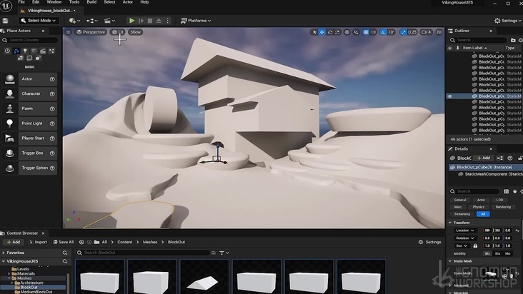 Rough Blockout & Composition