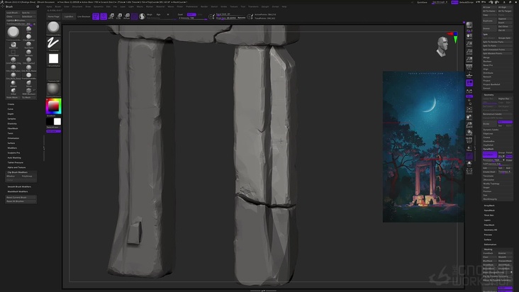 Sculpting the Monolith & Rocks