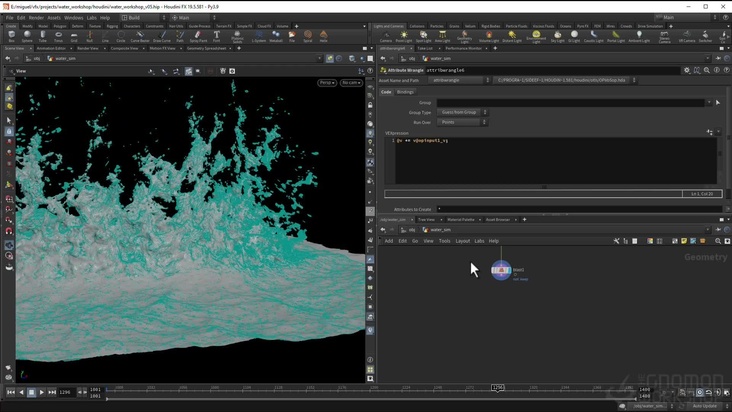 Meshing Fluid Particles