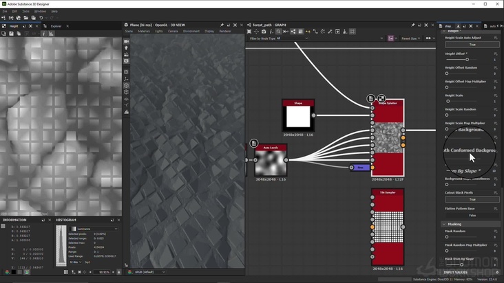 Shape Splatter: Scattering Assets