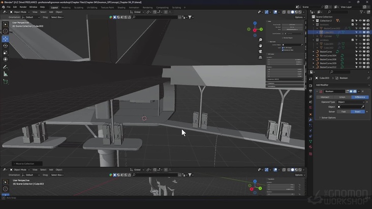 Initial Blockout in Blender