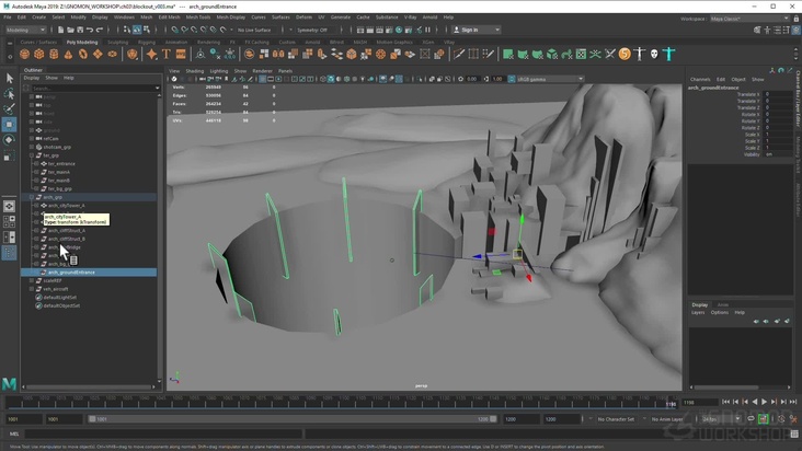 Blocking Out with Maya & Assets Breakdown