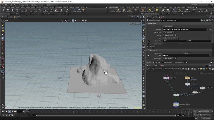 Making Terrain Base Model with Houdini