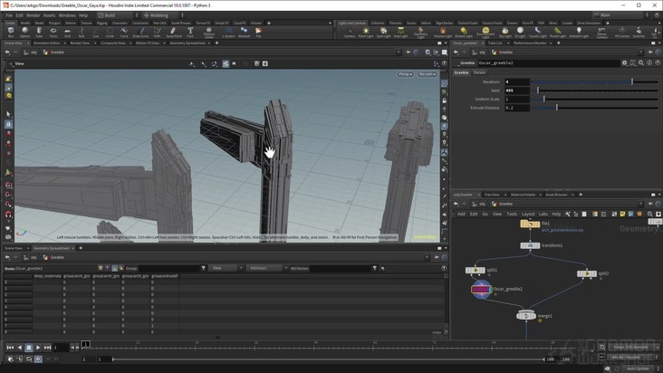 Modeling Ground Entrance with Maya & Houdini