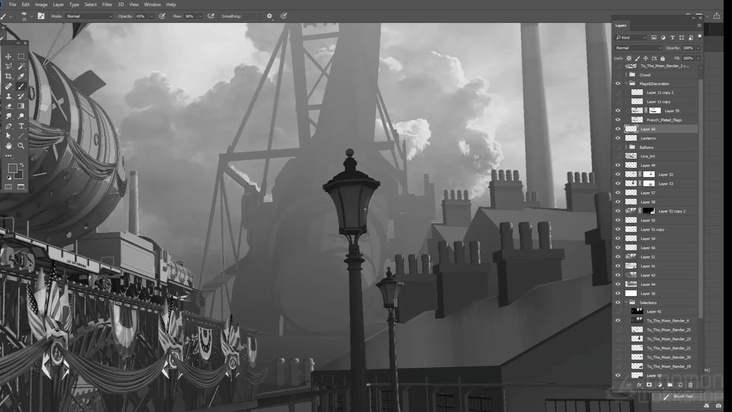 Creating a Black-and-White Illustration from a 3D Base: Part 1