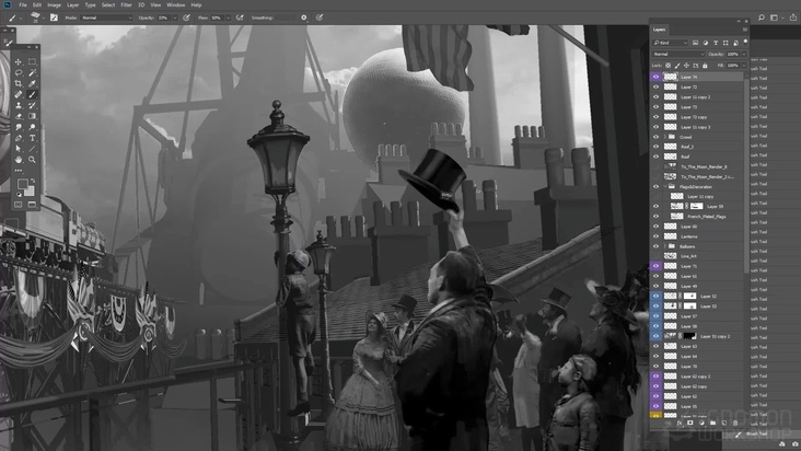 Creating a Black-and-White Illustration from a 3D Base: Part 2