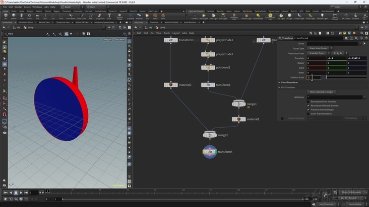 Modeling a Lamp in Houdini
