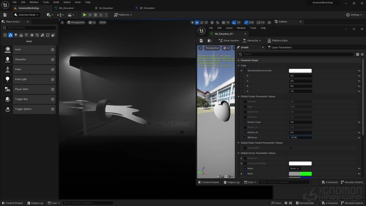 Create a Dissolving Material & Particle Systems for a Character Animation