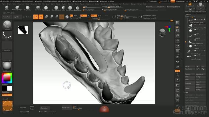Detailing the Mouth Interior: Teeth