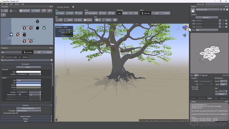 Hero Tree Model: First Pass & Import to UE5