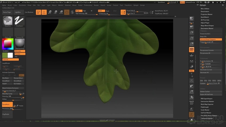 High-Poly Leaf Sculpt