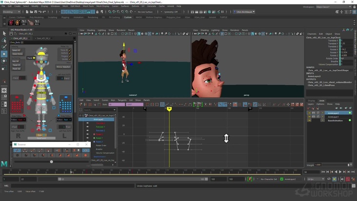 Adding Facial Animation to the Walk & Approaching Animation of Supporting Characters