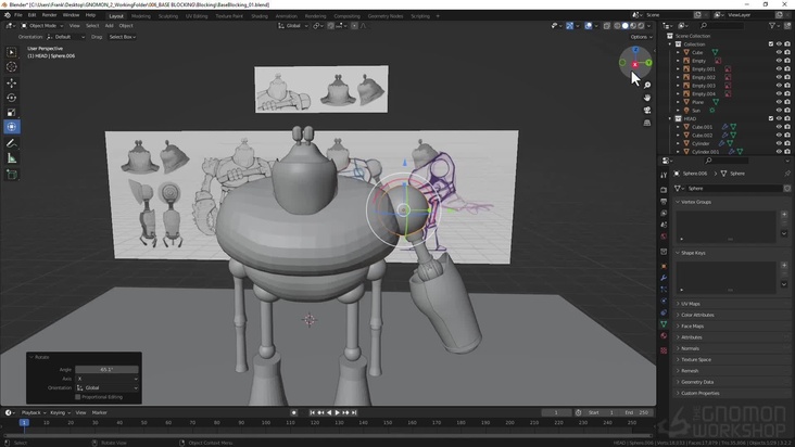 Rough Blocking in Blender