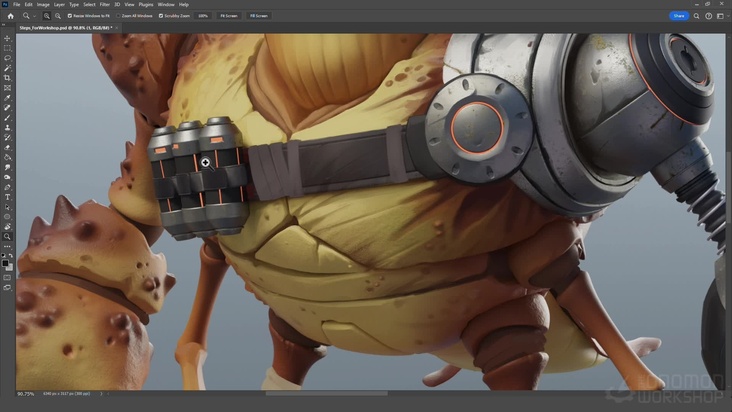 Finalizing the Character Design in Photoshop