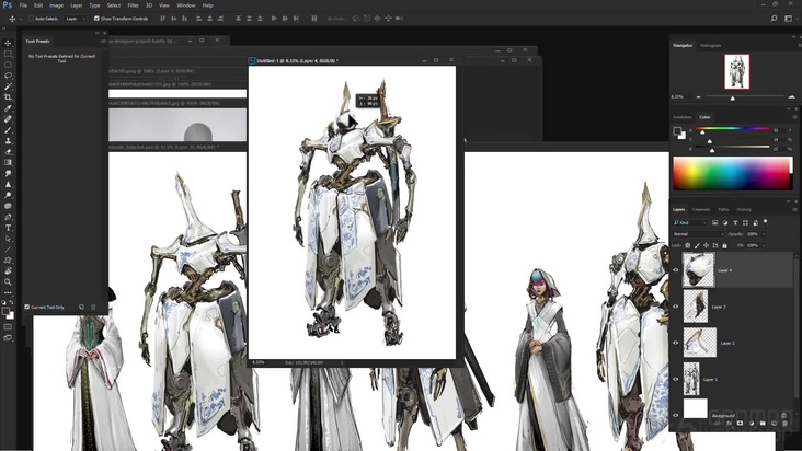 Initial Concept Phase, Character & Mechanical Design in Photoshop - Part 2