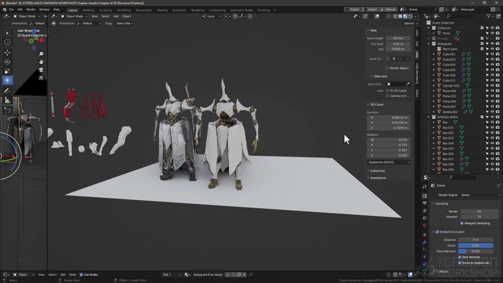 Detailed Concept Phase: From 2D to 3D in Blender - Part 2
