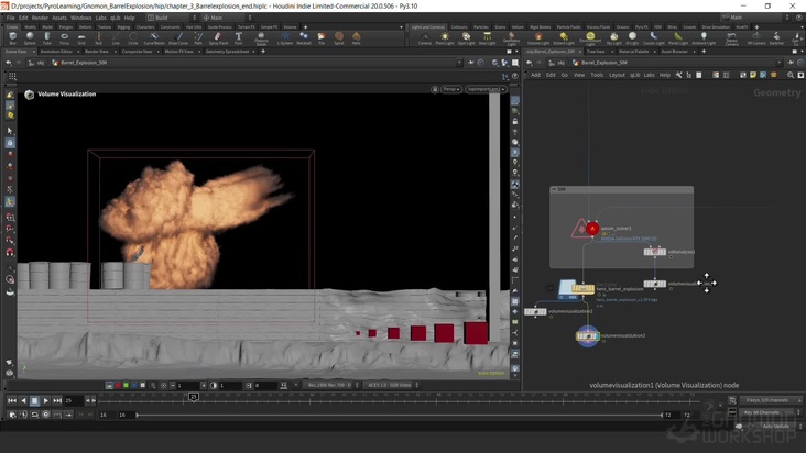 Barrel Explosion Sim: Influence & Output Settings