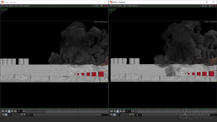 Smoke SR Sim: Combustion & Shape Settings