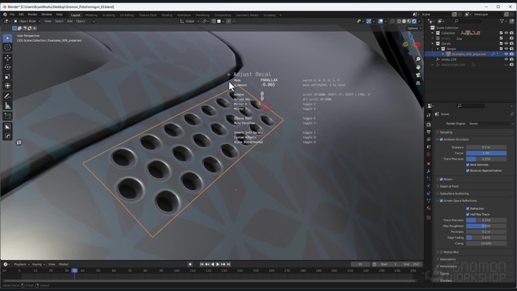 Blender Decals & Camera Setup