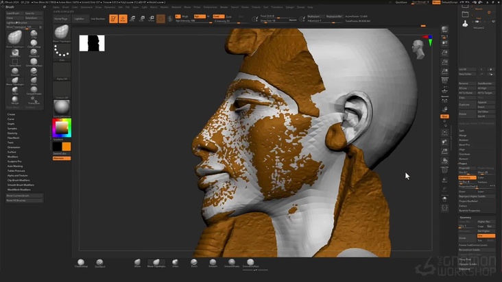 Projecting onto the Statue