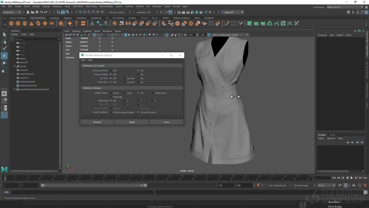 Retopologizing the Clothing: Part 3