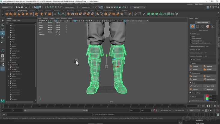 Modeling the Boots & Leather Parts