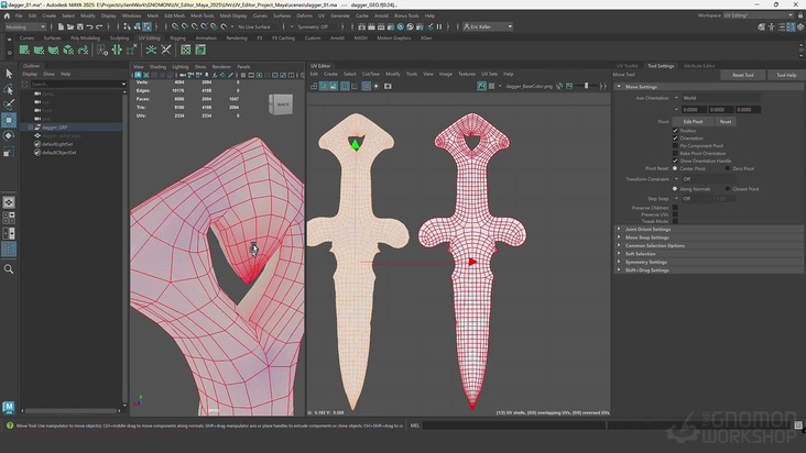 Working in the UV Editor