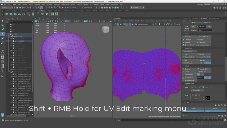 Create UVs for the Fairy Character: Body — Part 1